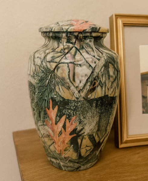 Camouflage Aluminum Urn